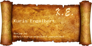Kuris Engelbert névjegykártya